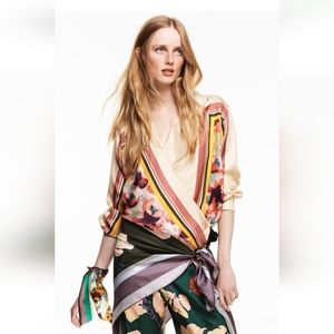 Printed silk blouse